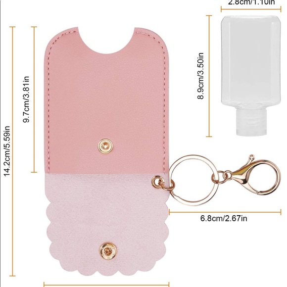 Pink Hand Sanitizer Keychain Case - Picture 7 of 7